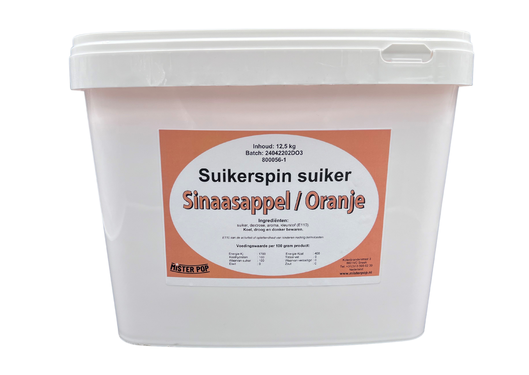 Suikerspin Suiker Sinas Oranje 12,5 kg
