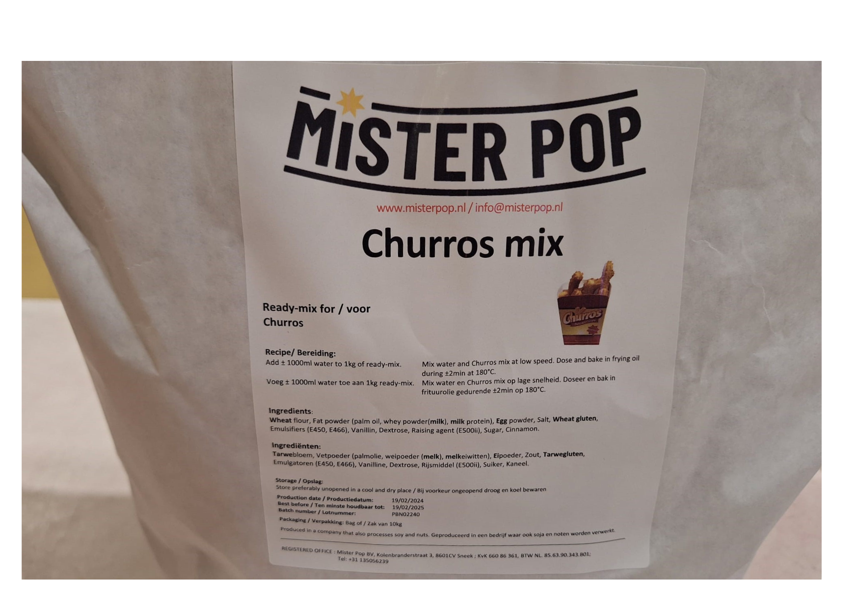 Churros Mix 10 kg (78 zakken)