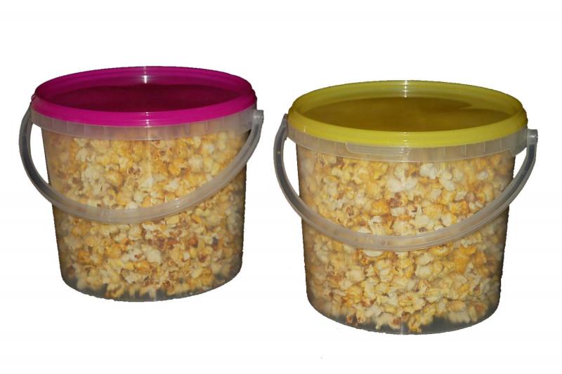Emmer Transparant met Deksel 10,0 L / 25 stuks