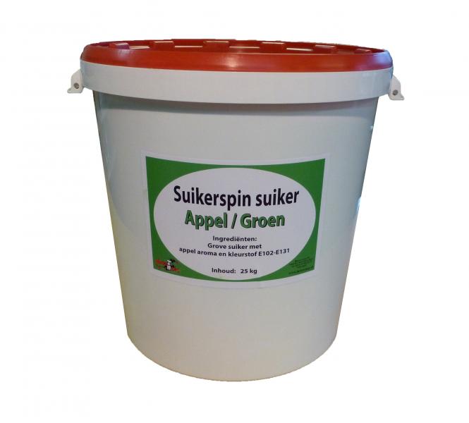 Suikerspin Suiker Appel Groen 25 kg