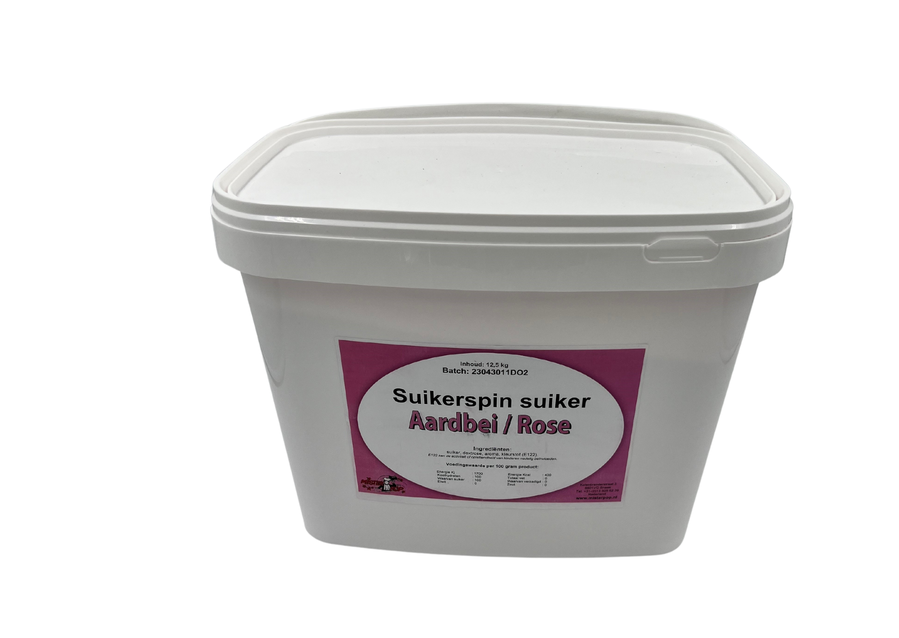 Suikerspin Suiker Aardbei Roze 12,5 kg