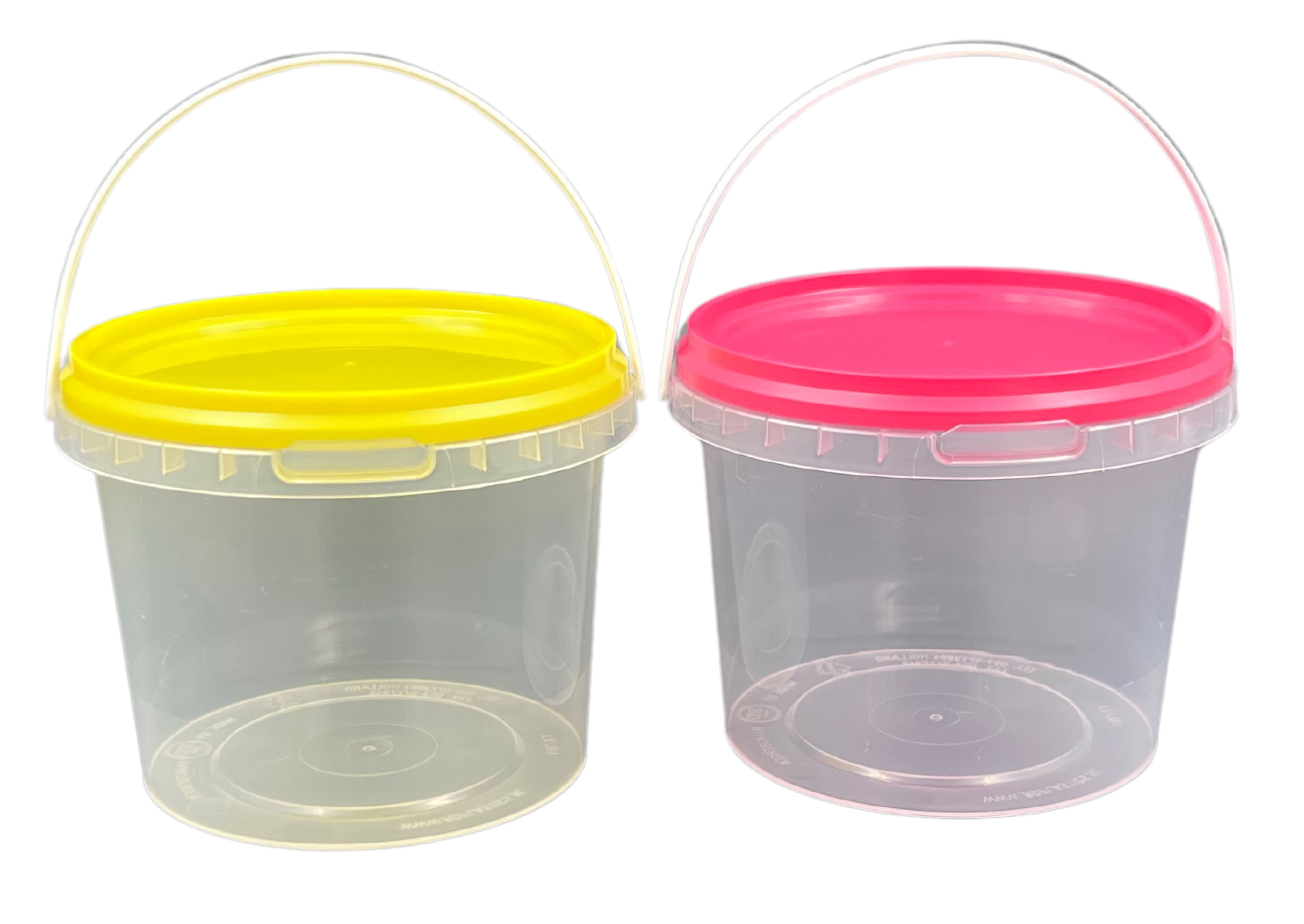 trendfinding 12 x 1 l emmer met deksel transparante kunststof plastic emmer geschikt voor levensmiddelen trendfinding 12 x 1 l emmer met deksel transparante kunststof plastic emmer geschikt voor levensmiddelen